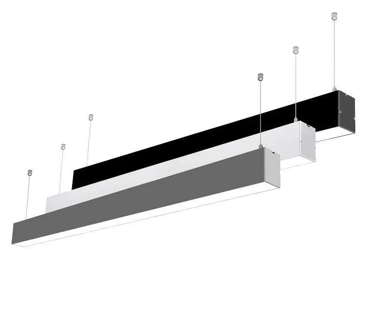 Luminárias Linear interior personalizado em alumínio perfeita para cima e Para Baixo do pendente de parede LED IP20 Luz linear para o Office