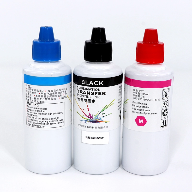 Tinta de Sublimación de alta calidad 100ml para la impresión de transferencia de calor (6 colores).