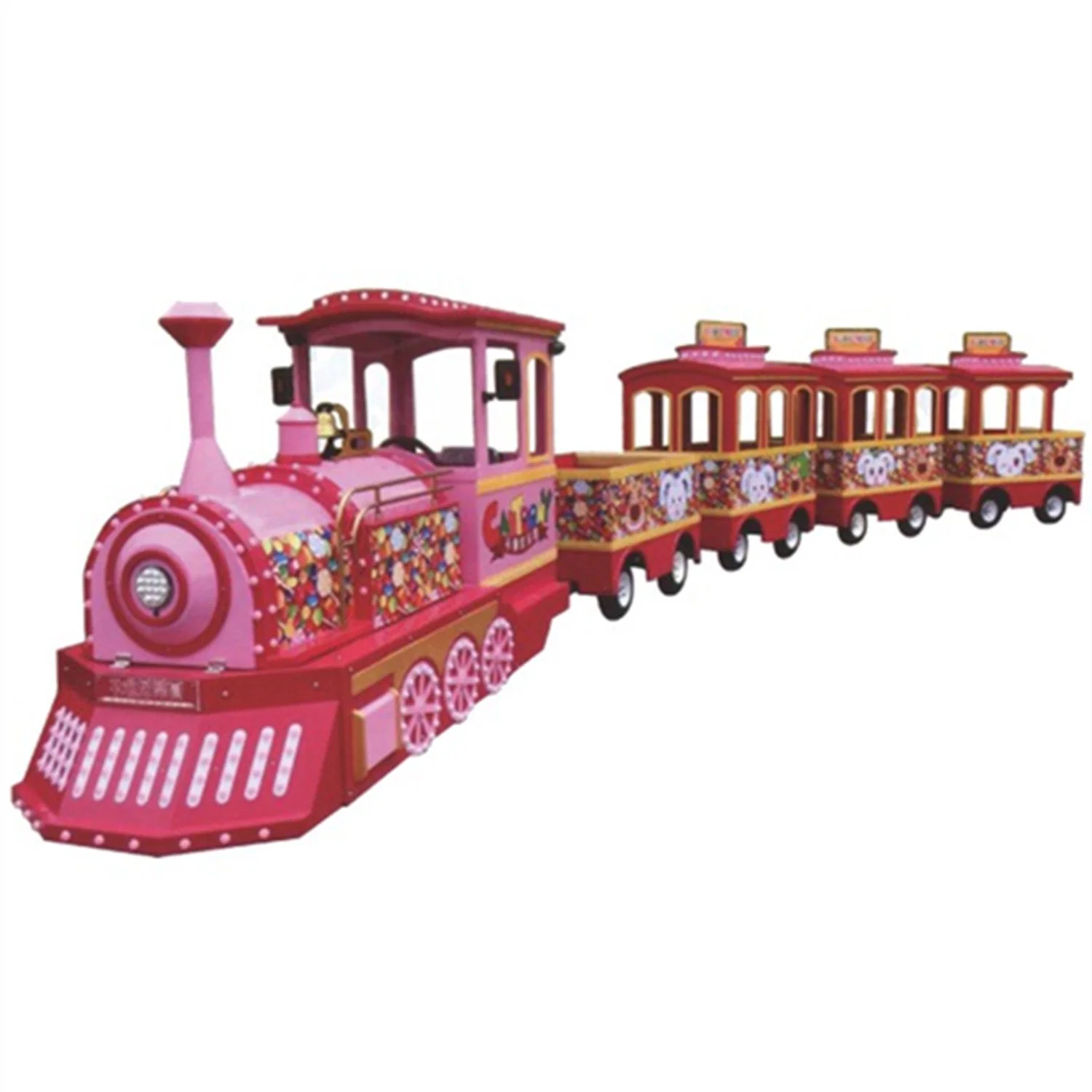 Scenic Electric Amusement Park Equipment Children Riding Facilities Trackless Trains