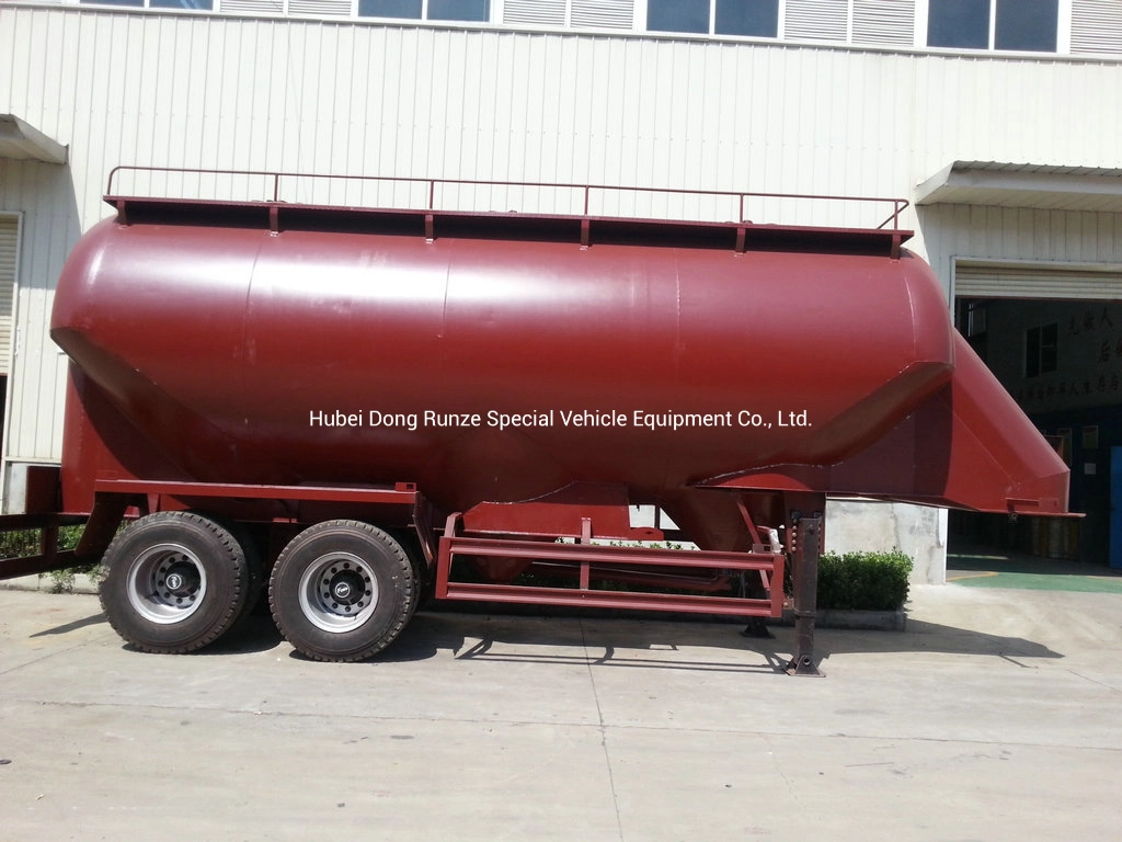 2 Axles Bulk Tanker Trailer for Transporting Wheat -Bean Grains Tank Capacity 35cbm Silo