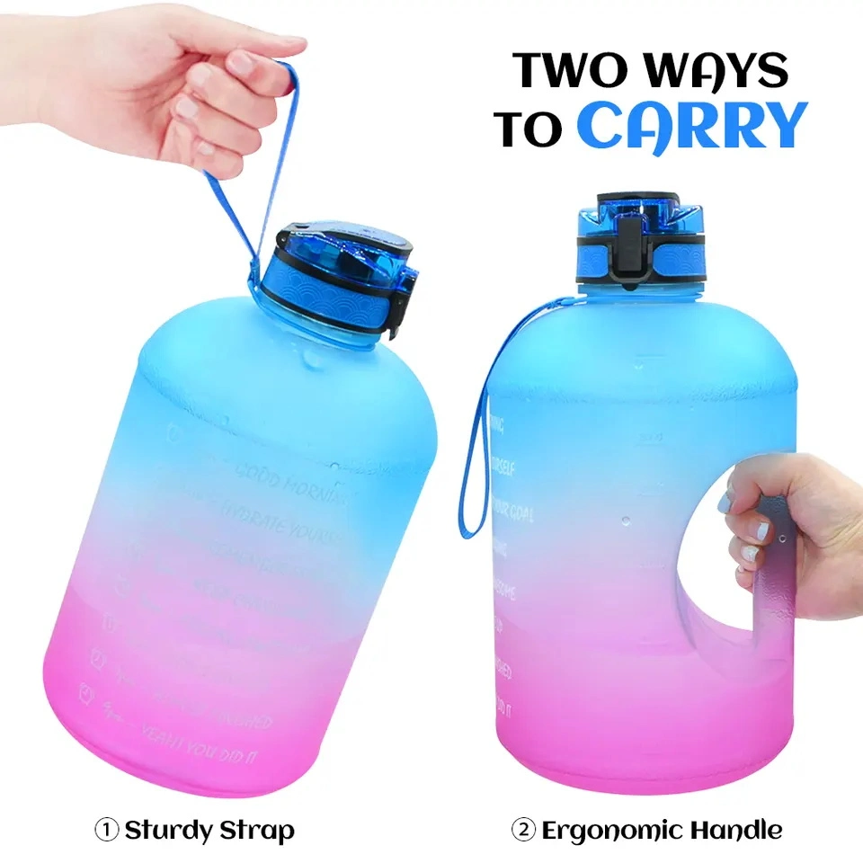 Wholesale Large Capacity 1 Gallon Plastic Water Bottle BPA Free Motivational Time Marker for Gym Outdoor