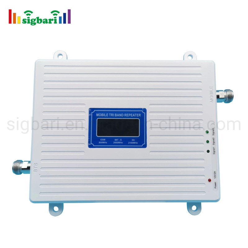 Russian Use Repeater Tri-Band GSM UMTS LTE Repeater 2g 3G 4G Mobile Repeater LCD Display Signal Booster