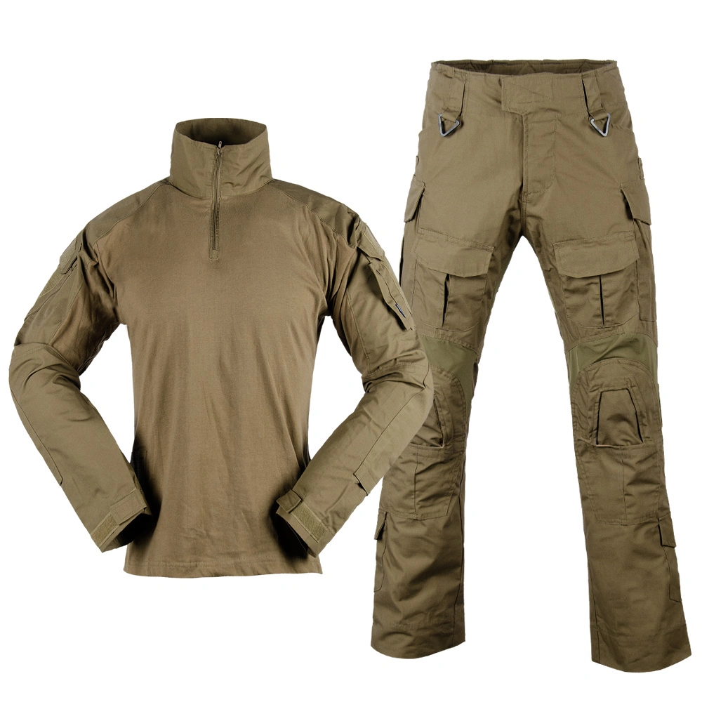 Khaki Outdoor Army style Tactical Uniform Frog Suit