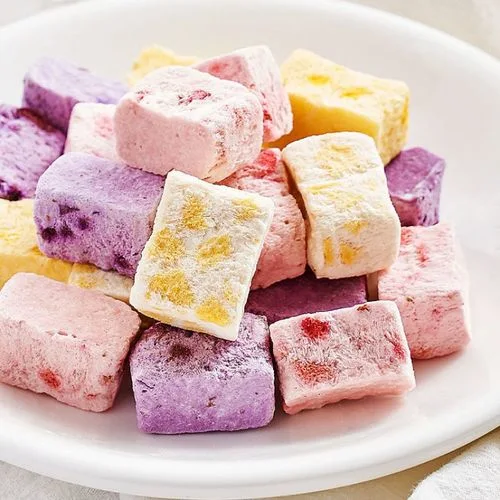 Fd Freeze Dried Yoghurt Cube, Peach, Strawberry, Blueberry Flavor Supplier