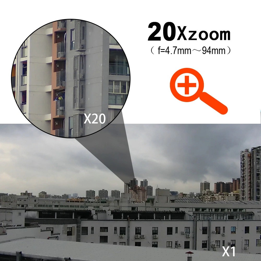 IP HD 4 Polegada 3.0 Mpixel 20X Zoom Óptico IR 80m 4G PTZ WiFi câmara CCTV