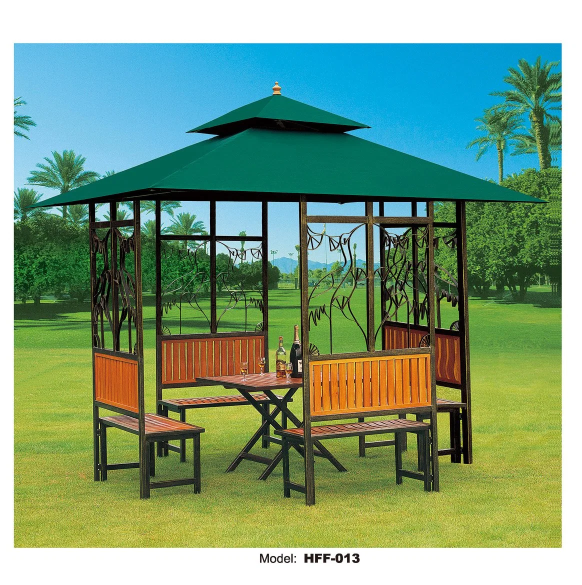 Original Factory Outdoor Living Furniture Garden Waterproof Pergola Marquee Aluminium Gazebo