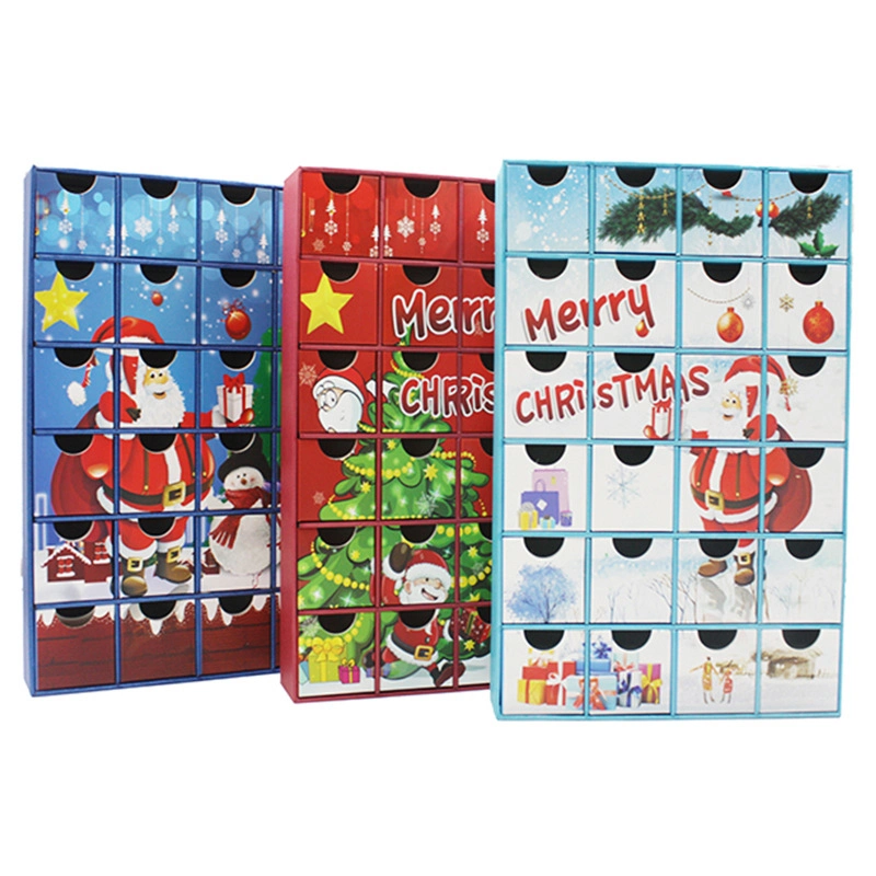 Regalo de Navidad personalizadas vacía en blanco Calendario de Adviento de embalaje para niños