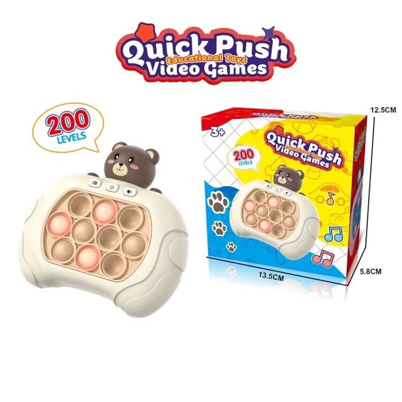 Electronic Quick Push Pop Game Early Education Toy Game Machine with Lights & Sounds