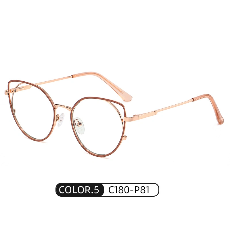 2023 Best Hot Selling Cat Eye Glasses Women New Design Cateye Wholesale/Supplier Trendy 2024 Fashion Metal Optical Frames