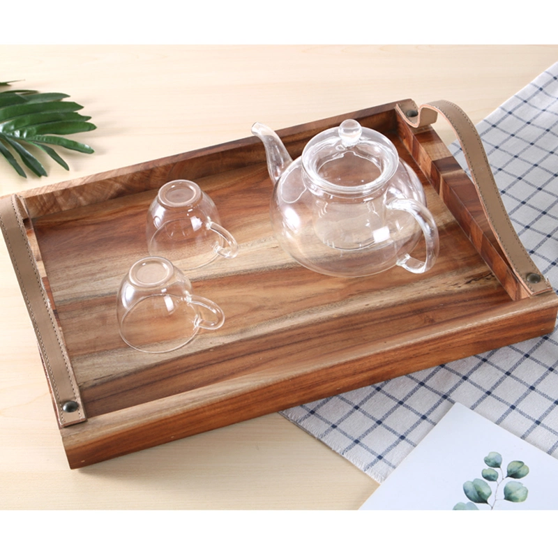 Custom Round Wood Crafts Food Serving Tray