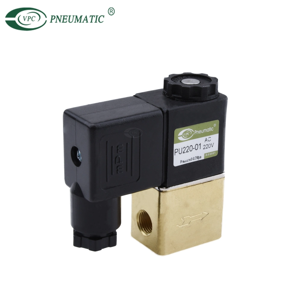 PU220-01 1/8PT 2/2 Way Direct Acting Brass Solenoid Valve