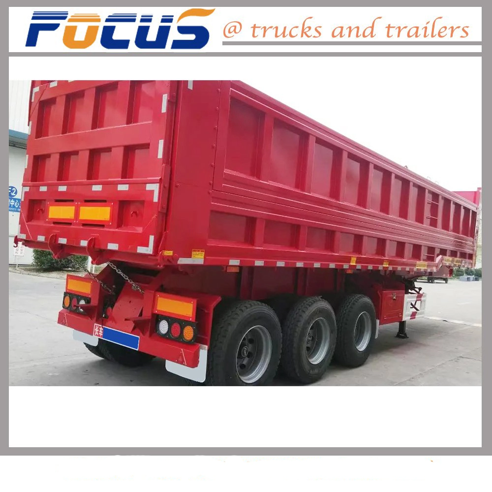 Tri Axle Tipper Dump Box Heavy Truck with Hyva Lifting for Sand Transport