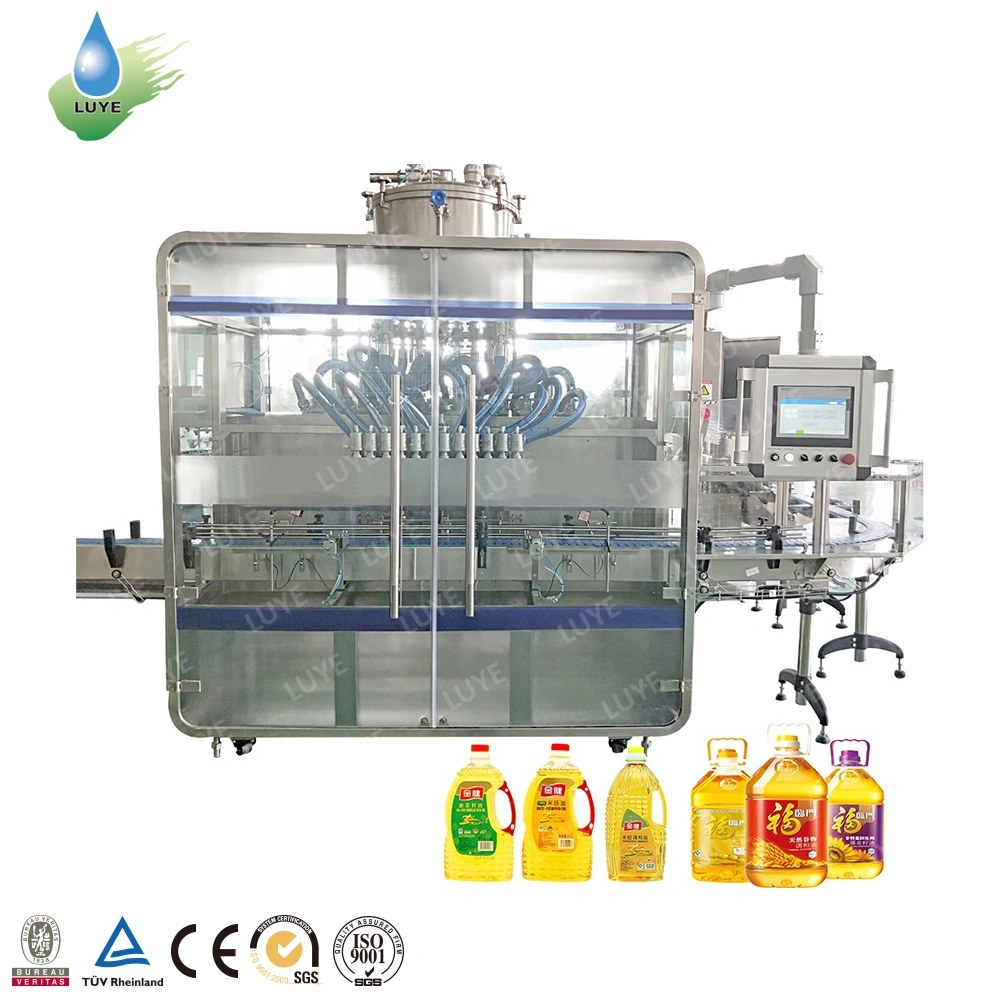 Small Capacity Soybean Oil Packing Line for Pet Bottle Oil Filling Machine with Servo Piston Control