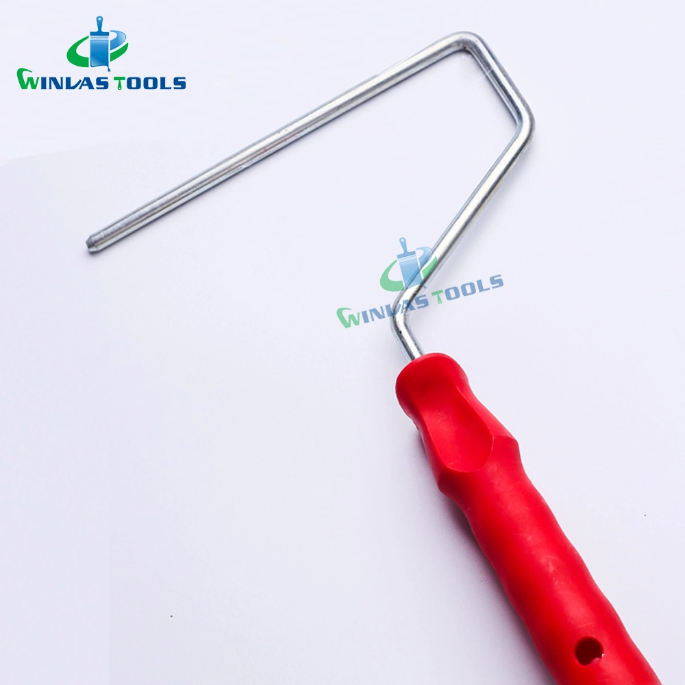 Red Plastic Grips 180mm Paint Roller Brush Handle