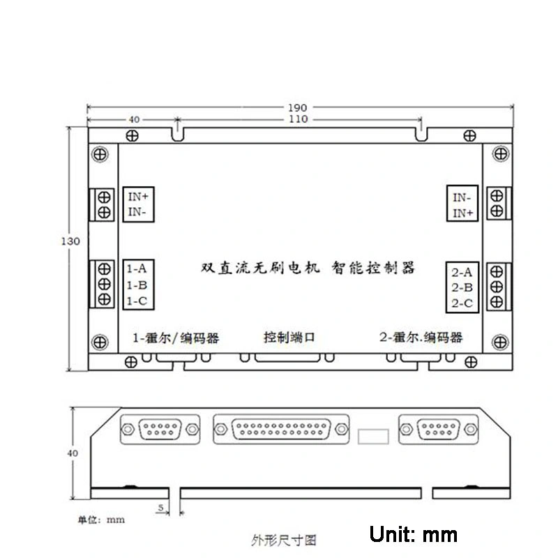 Lkdbl4850-2e Factory 48V 500W 800W 1000W Rated Current 30A RS232 Open-Loop Intelligent Dual-Channel Brushless DC Motor Controller