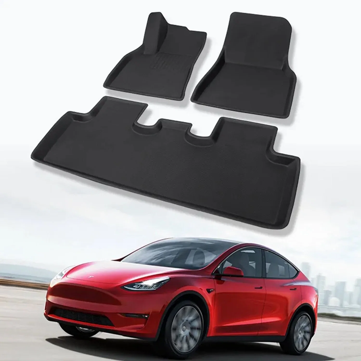 Pie de coche personalizado TPR XPE 3D para el Tesla Model s piso alfombras de coche