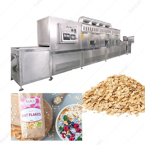 Full Automatic Oatmeal Microwave Sterilization Drying Machine