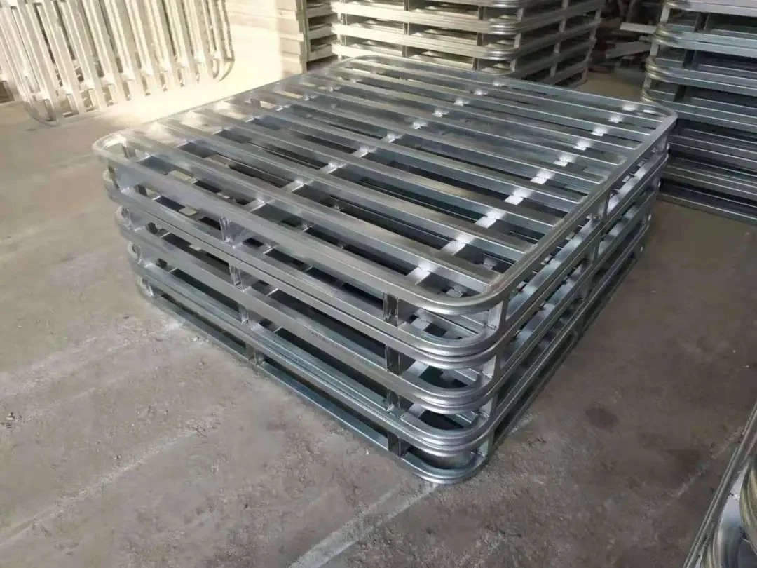 Four-Sided Fork Structure Galvanized Steel Pallet