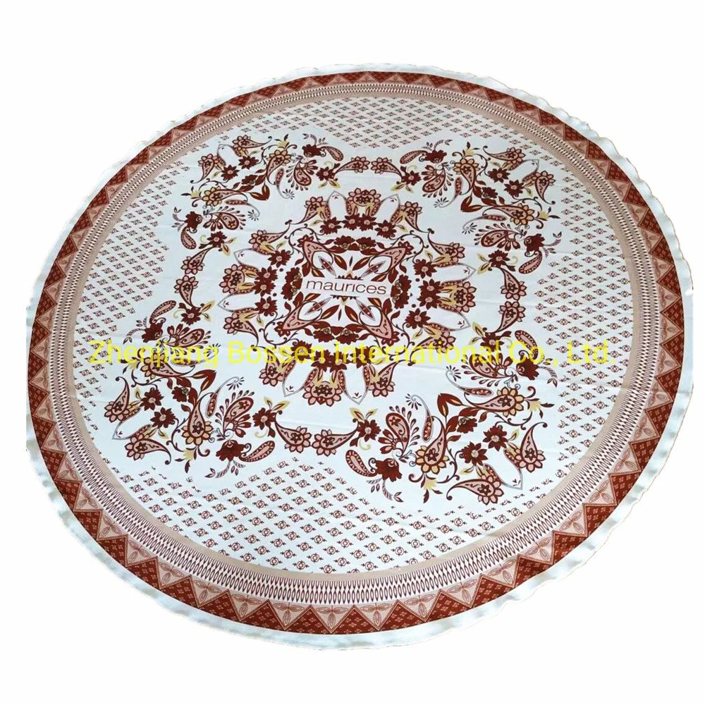 OEM Customized Design Print Cotton Microfiber Round Beach Pareo Towels