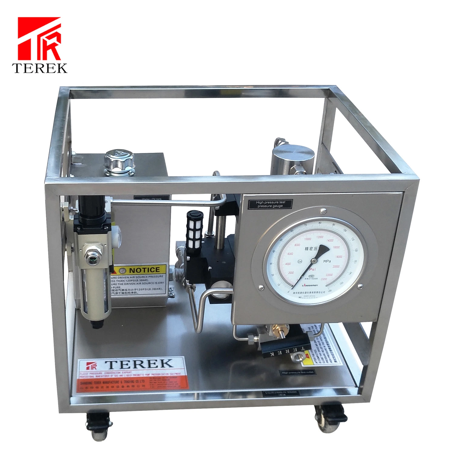 Terek Fluid Booster Pump Liquid Pump Hydrostatische Testgeräte für Druckprüfung