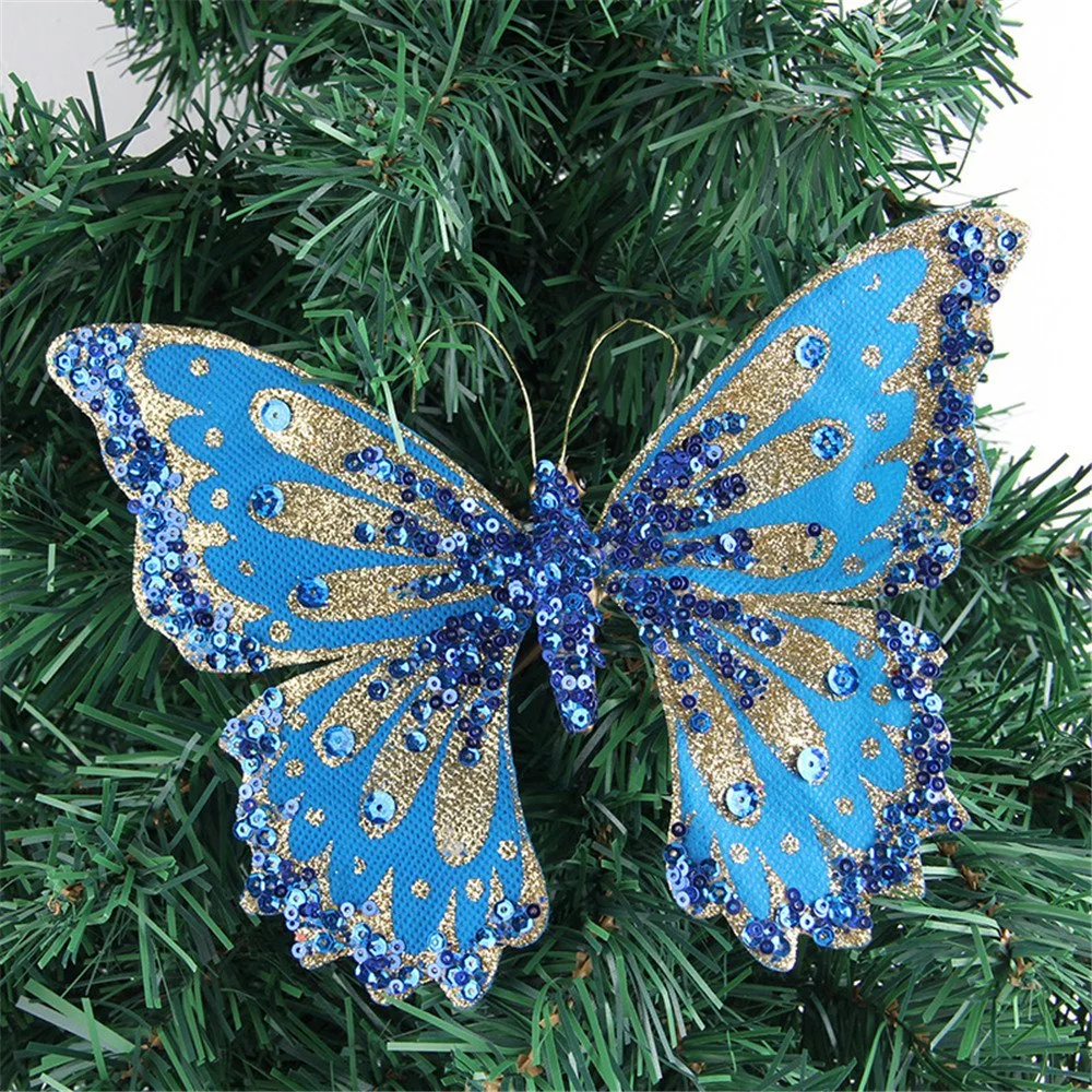 Heißer Verkauf Großhandel Schmetterling Dekoration Weihnachtsbaum Dekoration