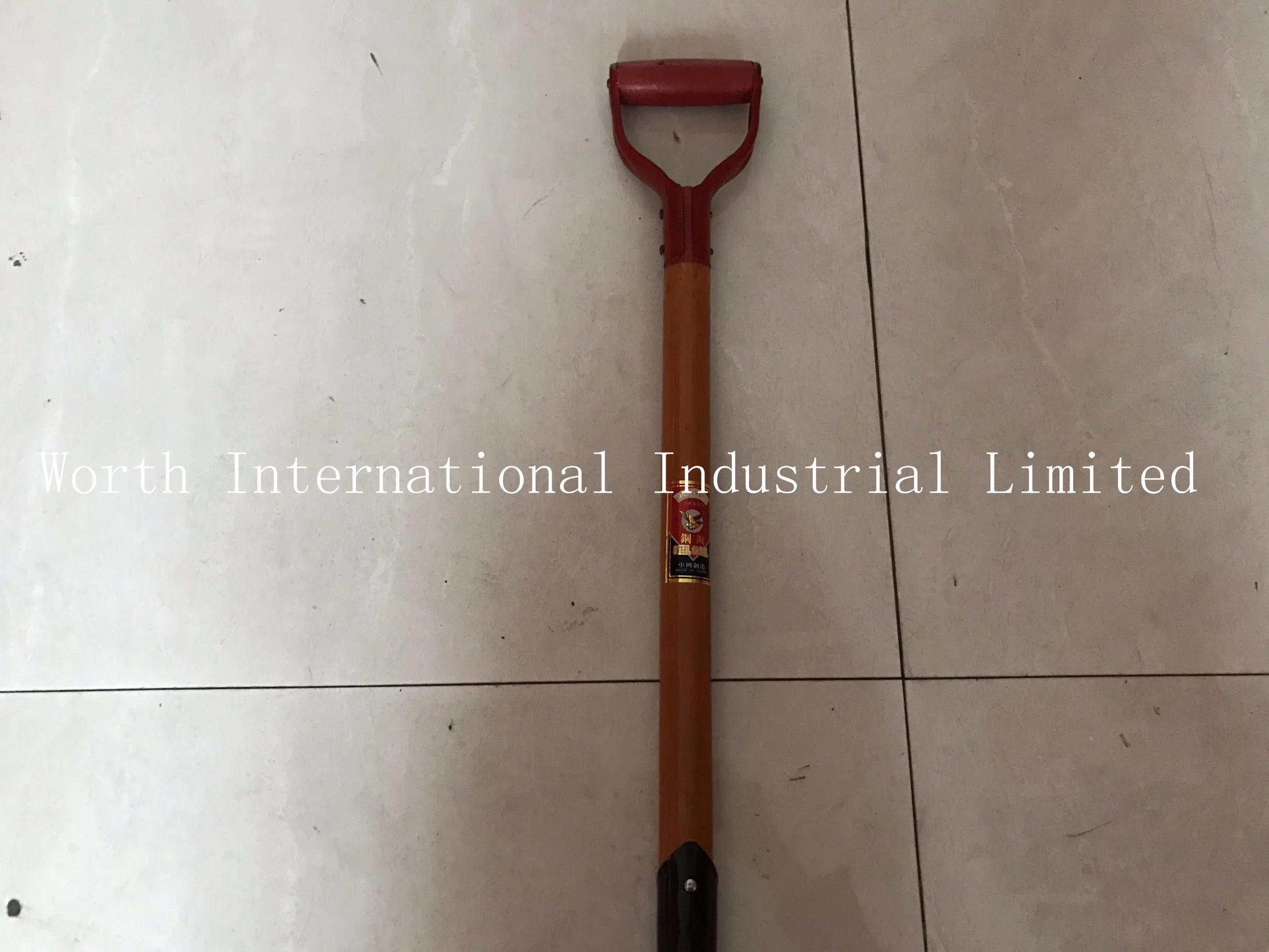 Red Grip Brown Wood Handle Shovel