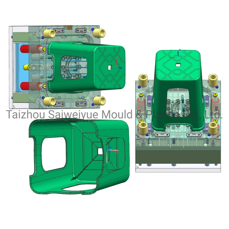 Plastic New Design Square Stool Food Stall Used Cold Runner Injection Mould