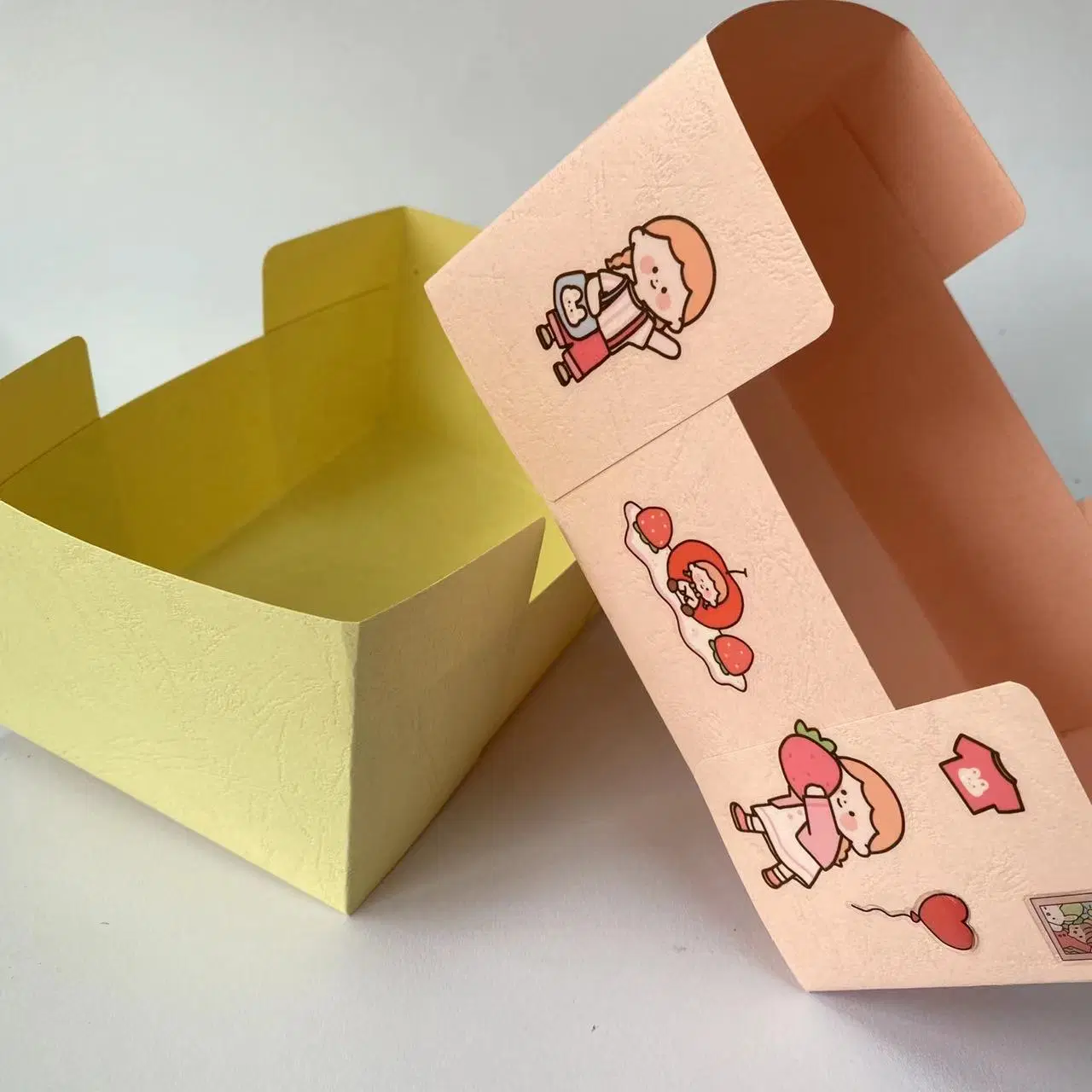 Farbige Papier Leder Papier Box DIY Creative Handmade Origami Kinder Dekorative Aufbewahrungsbox