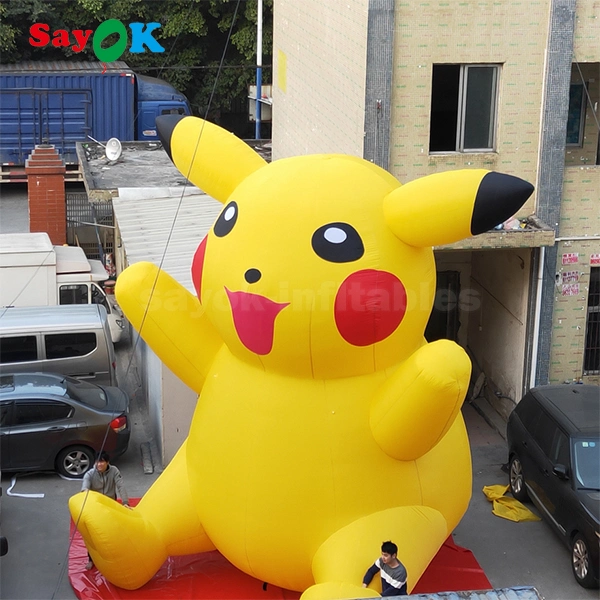 Giant 10m Custom Character Cute Inflatable Pikachu Model Giant Custom Inflatable Advertising Design Cartoon Animal Mascot Model for Outdoor Events