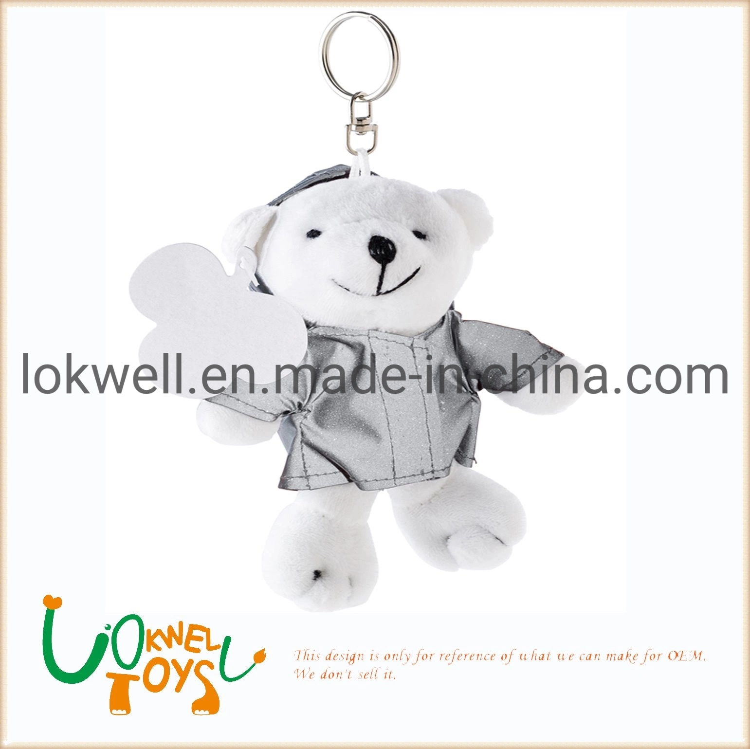 Stuffed Animals Reflective Plush Bear Keychains Plush Toys