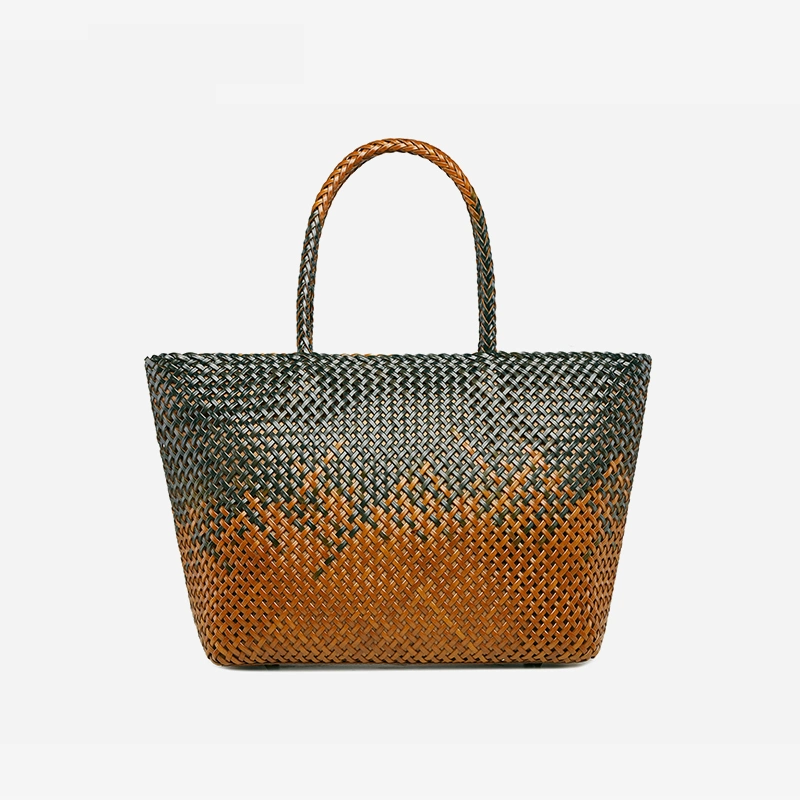 La playa de tejidos de moda bolsa de paja de nicho Hand-Woven Francés de Diseño de la bolsa de Mujeres