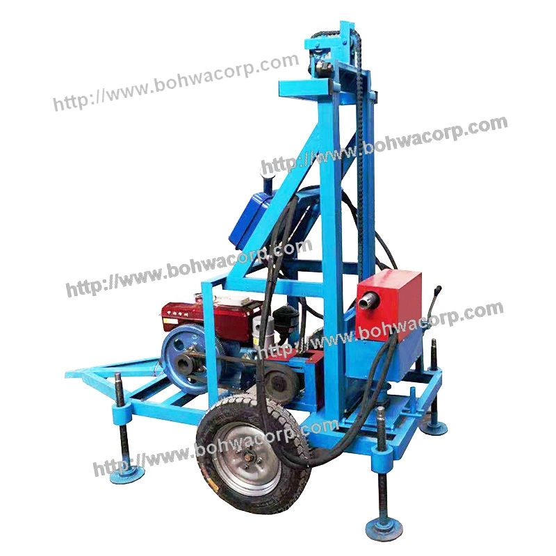 100m Two-Wheel Tracktion Hydraclic Water Well Drilling Rig