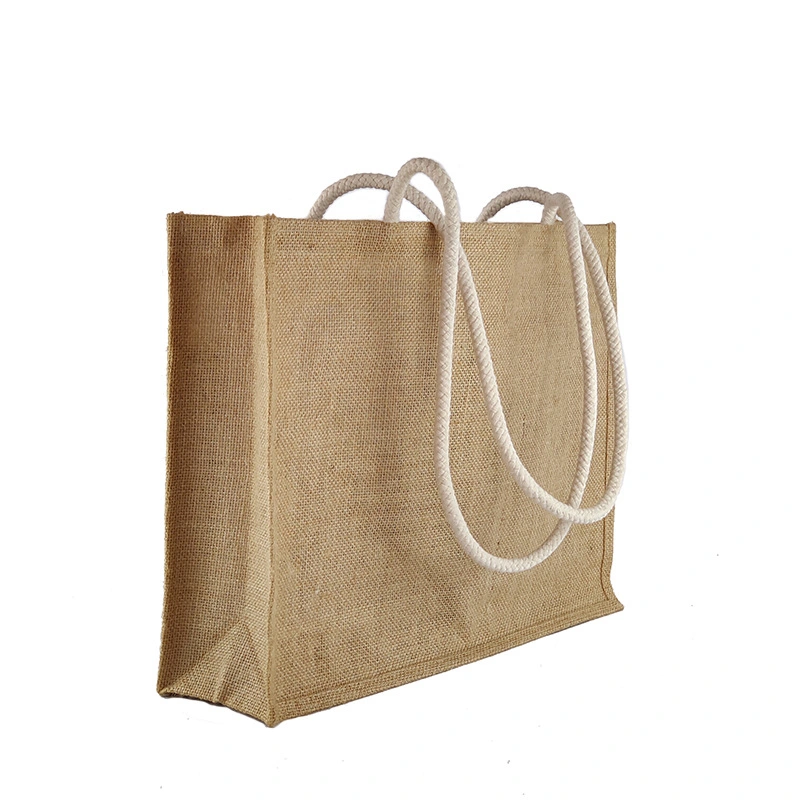 Neue Ankunft Recycle Party Strand Lebensmittel Werbung Carry Zipper Sublimation Große Tragetasche Aus Jute Mit Burlap-Design