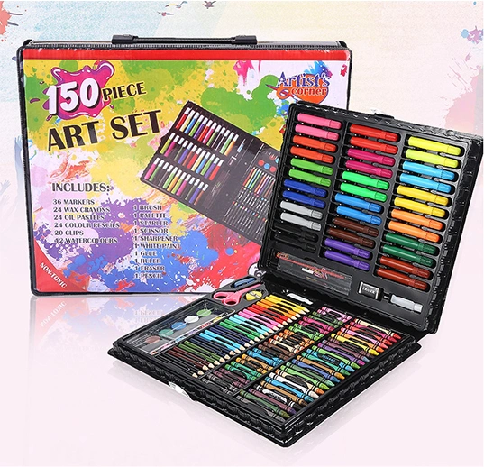 150PCS Painting Tool Gift Box, Paintbrush, Watercolor Pen, Children's Stationery Set