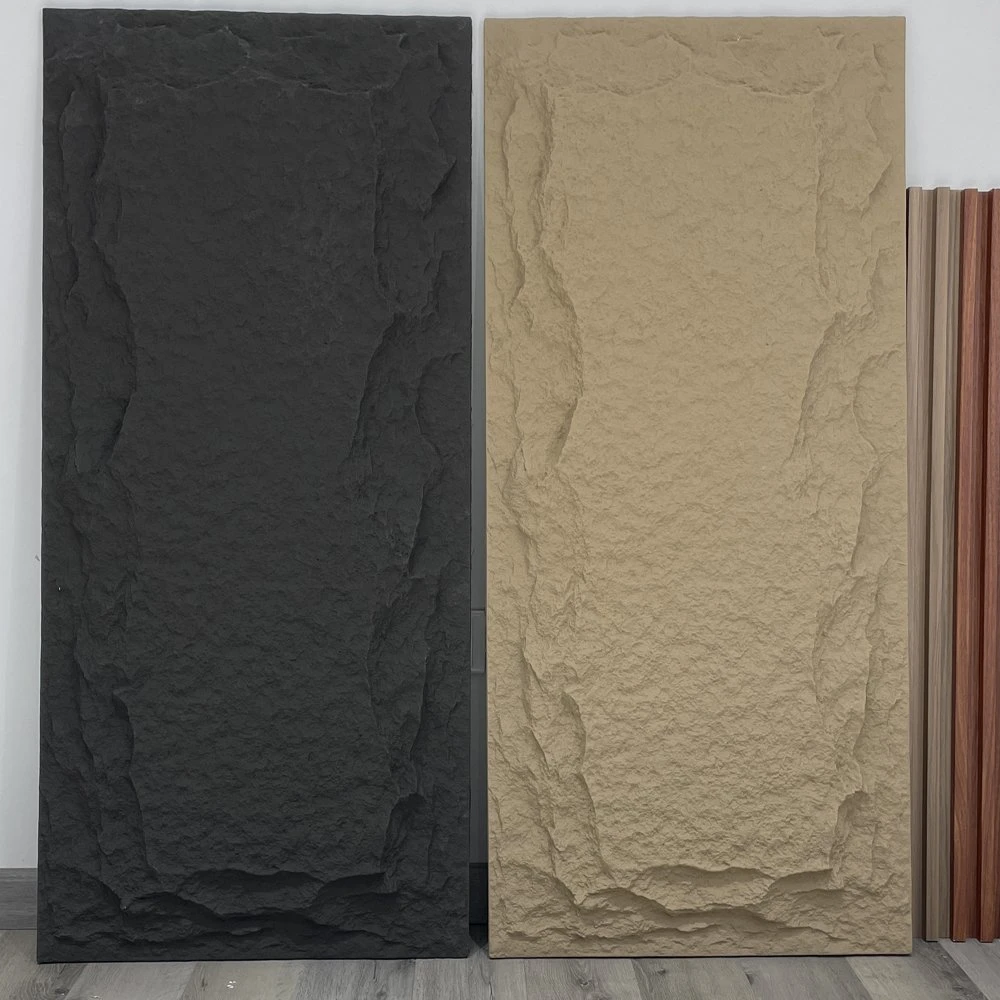 3D Indoor Outdoor Matte Surface Waterproof Culture Wall Panel PU Foam Stone