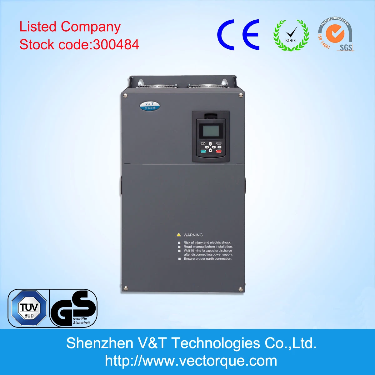 V&T V9 132kw V/F Vector Torque Control with Encoder Feedback AC Drive