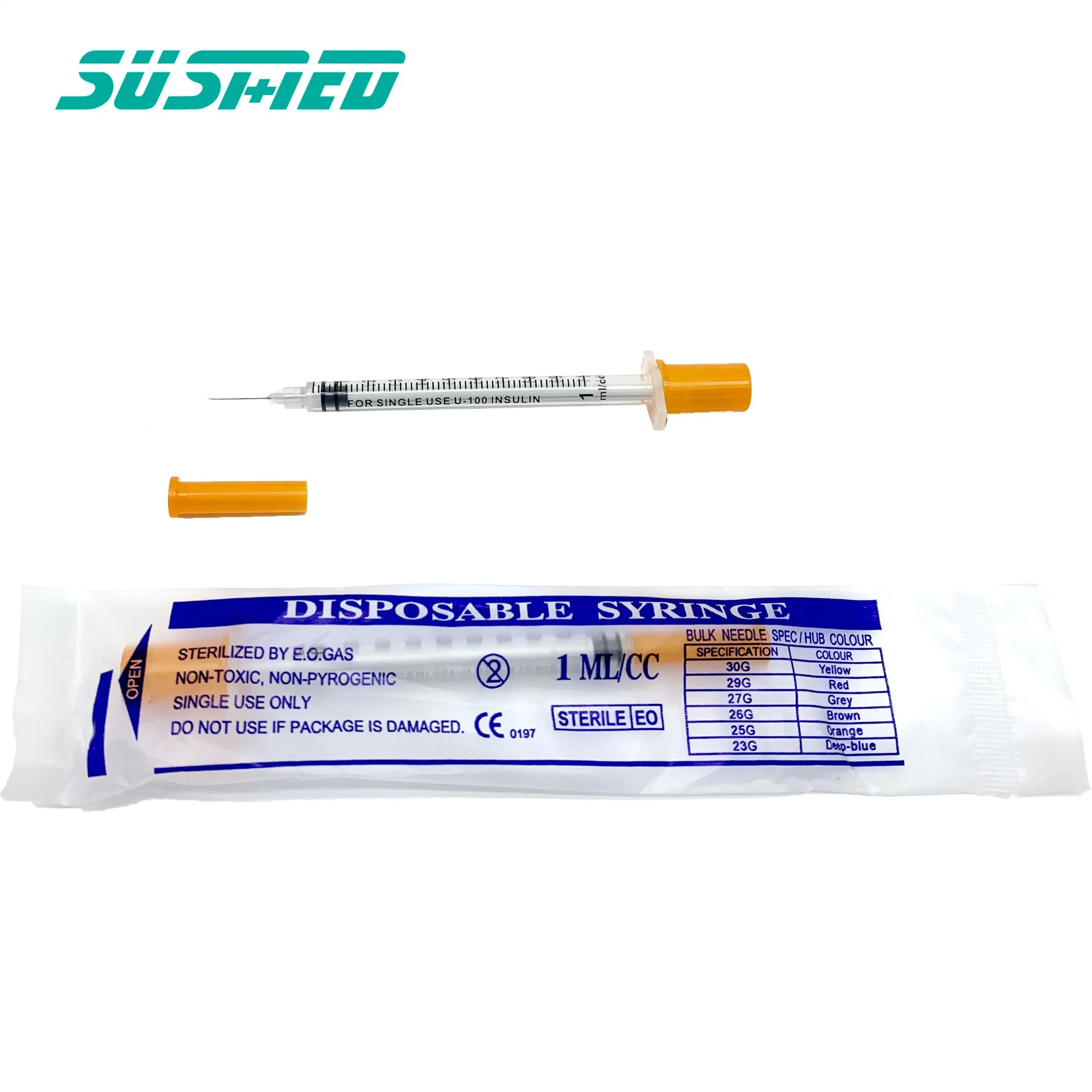 CE 1ml 2ml 3ml Disposable Medical Vaccine Syringe