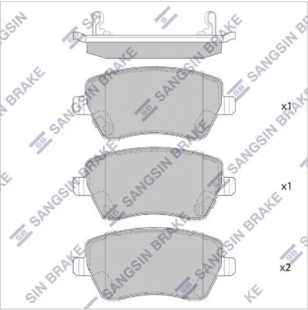 D1435 Auto Parts de pastillas de freno de disco adecuado 41060-Ax625 8200432336 Nissan GDB1614 SP1564