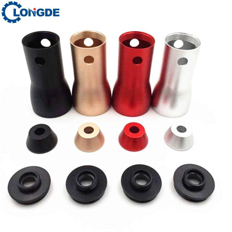 OEM Aluminum Fittings Pipe CNC Turning Parts Anodized Auto Spare Parts Car Part Customized
