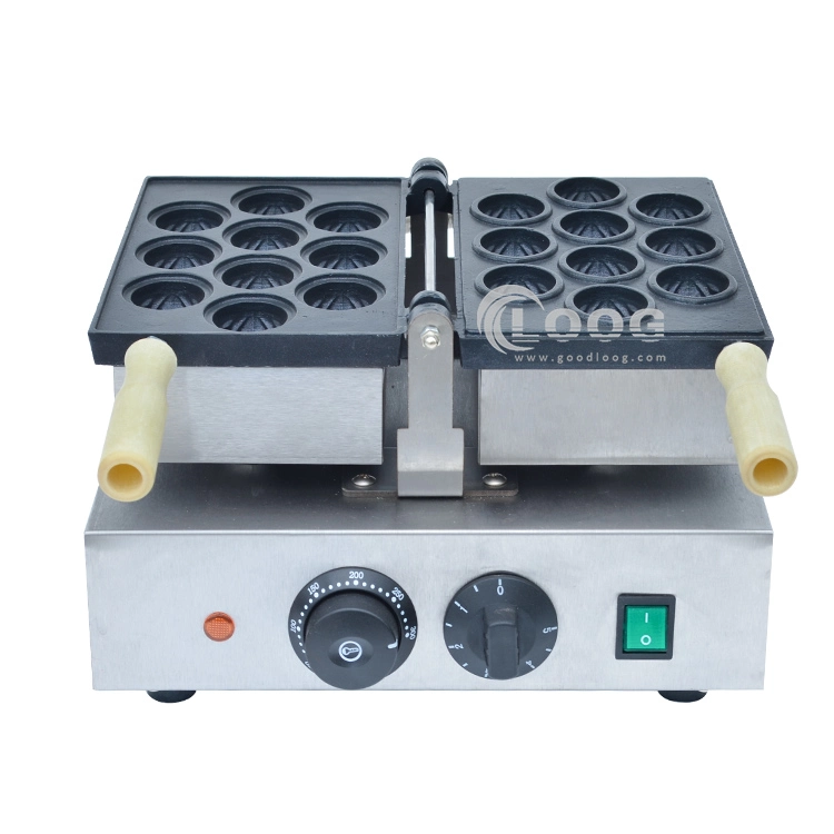 Electric Heating Double Walnut Shape Cakes Dessert for Coffee Shop Snack Machine Adjustable Thermostat Commercial Waffle Maker