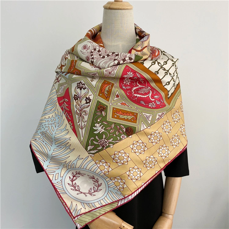 OEM High quality/High cost performance  100% Natural Silk Satin Scarves Ladies Party Accessories