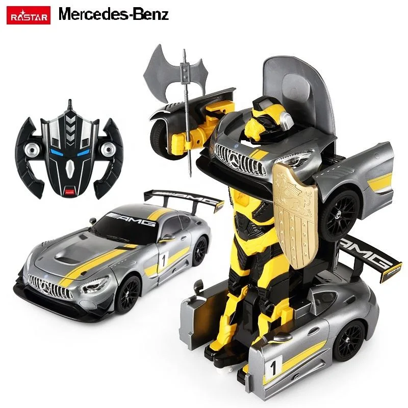 Rastar deformación coche Robots niños juguete mejor Venta RC Deportes de coche Control remoto 2 in1 transformación coche 1: 14 Benz GT3