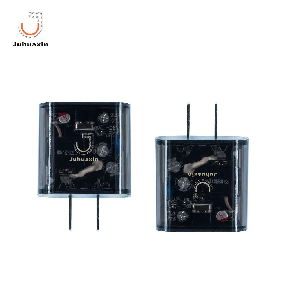 Juhuaxin High quality/High cost performance  Ju-P06 20W Pd Fast Charger Transparent Black Charger for Mobile Phone