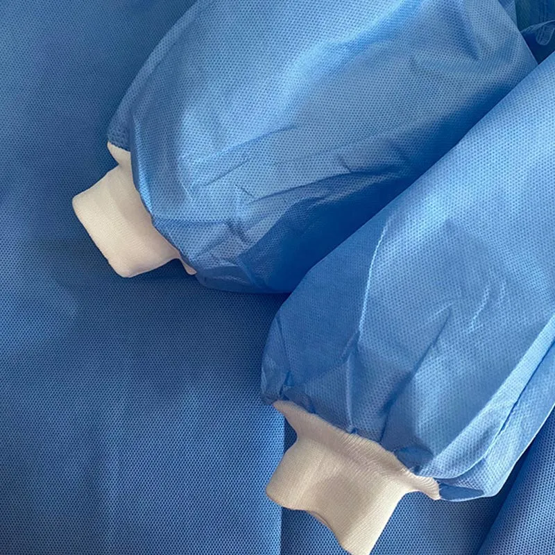 Хирургические хирургические халаты Non Woven Surgowns, усиленные нестерильными усиленным SMS Водонепроницаемые одноразовые хирургические изоляционные халаты