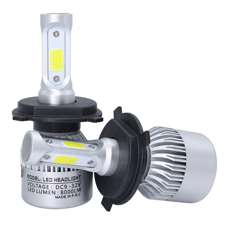 72W 8000LM S2 H4 COB CSP Faro LED 6500K Luz Hi-Lo coche faros LED Lámpara Luz antiniebla Faros 12V