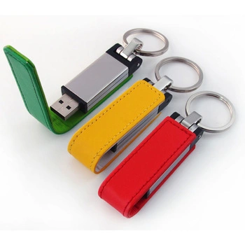 Leather Key Chain USB Flash Drive, Promotional Gift USB