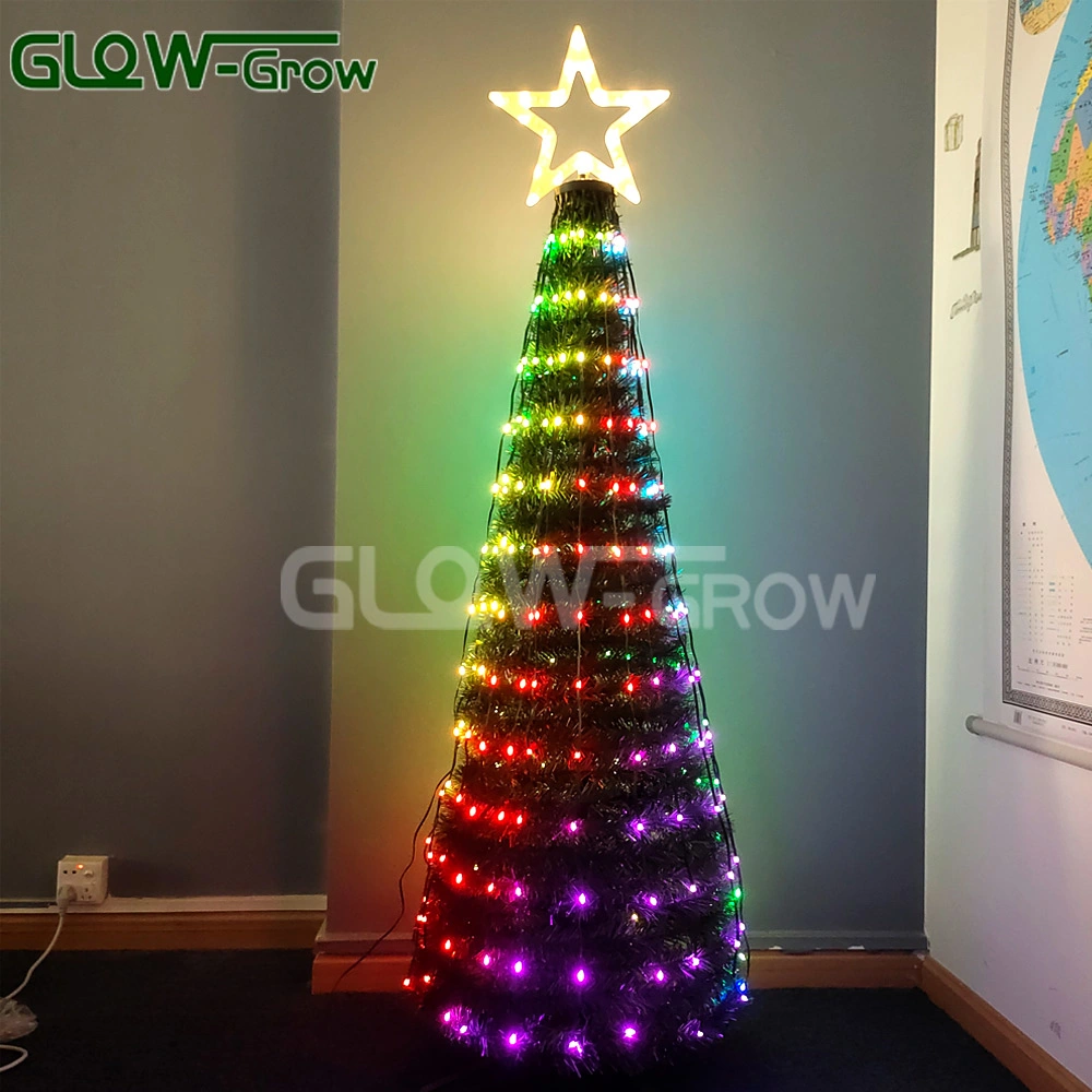 Santa's Best 360 Degree RGB LED Light Show Pixel Tree with Remote & Timer for Home Party Holiday Festival Decoration