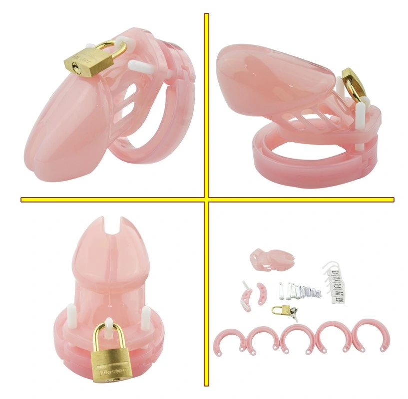 Macho plástico castidad dispositivo de bloqueo Cage Cage Dildo anillo ropa interior Cinturón de fondage ajustable Adult Erótico Sex Toys