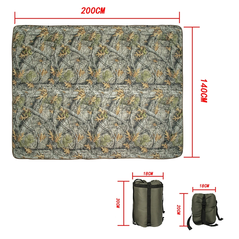 Military Waterproof Jungle Camouflage Polyester Portable Blanket Camping Blanket