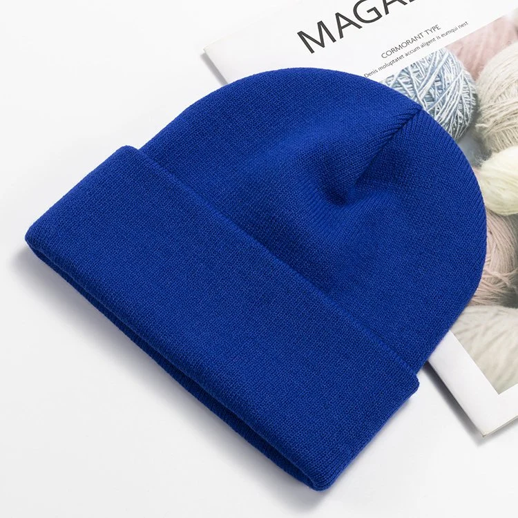 الجملة شعار غير مخصص Acrylic Plain Winter Beanie Hat